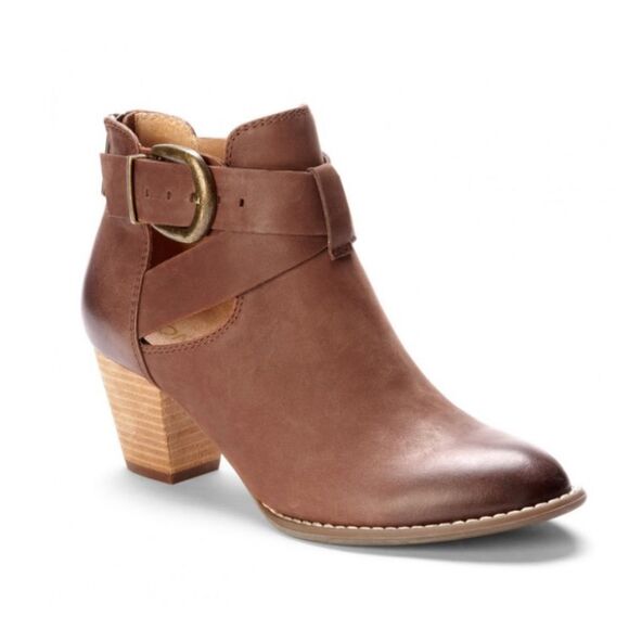 Vionic Rory Brown Leather Ankle Boots - Picture 1 of 15